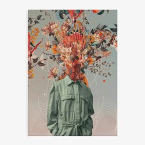 Figurporträtt med blomsterprakt