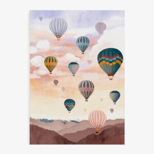 Luftballongshimmel konsttryck