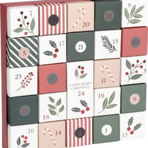 Adventskalender med 24 Presentaskar