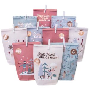 Adventskalender, flerfärgad juldesign