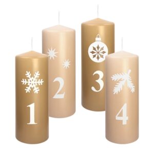 Adventsljus 1–4 med Julmotiv